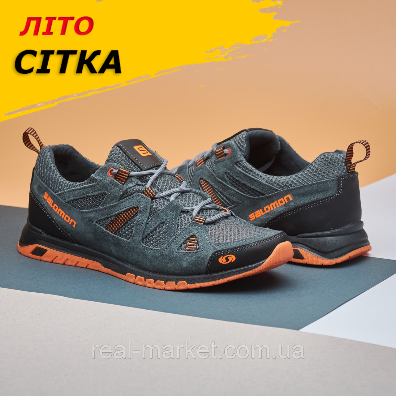 Літні кросівки salomon чоловічі сітка текстильні дихаючи, фото 1