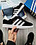 Чоловічі кросівки Adidas Gazelle Black White (чорні з білим) повсякденні кроси KS 2208 Адідас vkross, фото 7