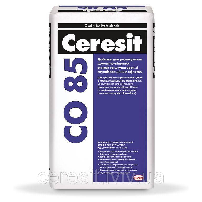 Добавка для стяжок із звукоізоляційним ефектом Сeresit CO85  25кг
