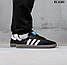 Чоловічі кросівки Adidas Samba Black White (чорні з білим) стильні повсякденні KS 2183 Адідас vkross, фото 3