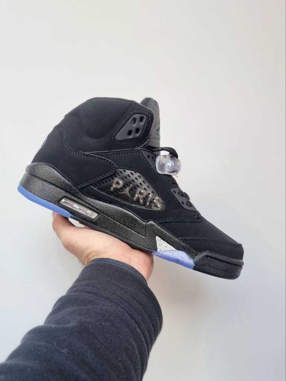 Чоловічі кросівки Nike Air Jordan 5 (чорні) високі повсякденні кроси 01401 Найк vkross