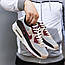 Чоловічі кросівки Nike Air Max 90 (сірі з бордовим) модні спортивні кроси 2729 Найк vkross, фото 6