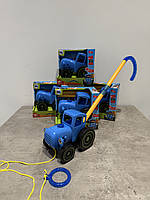 Музична іграшка Синій Трактор, 15 пісеньок українською, підсвічування, довільний рух, тростинка SK35-20, фото 2