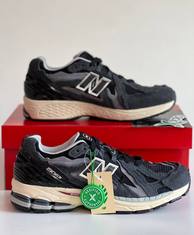 Чоловічі жіночі кросівки New Balance 1906D Protection Pack Black Grey Нью Баланс чорно-сірі замшеві