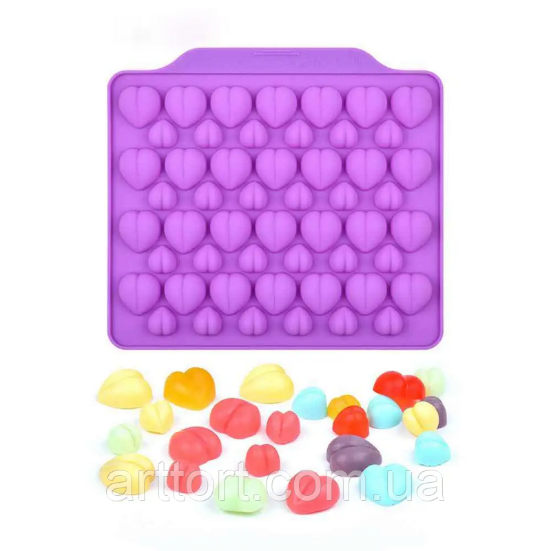 Силіконова форма Сердечка асорті, фото 1