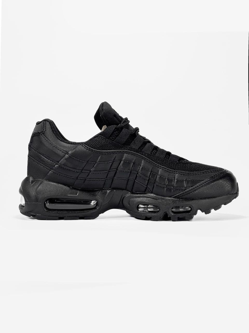 Чоловічі кросівки Nike Air Max 95 Triple Black (чорні) модні спортивні кроси NK795-N Найк vkross, фото 1