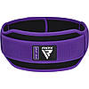 Пояс для важкої атлетики RDX RX5 Double Belt неопреновий Purpel S, фото 4