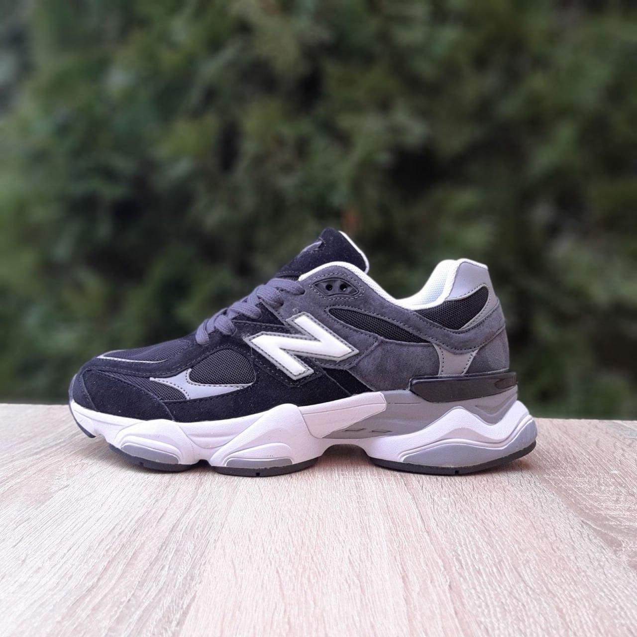 Чоловічі спортивні кросівки New Balance 9060 (чорно-білі) демісезонні кроси 11384 Нью Беленс vkross, фото 1