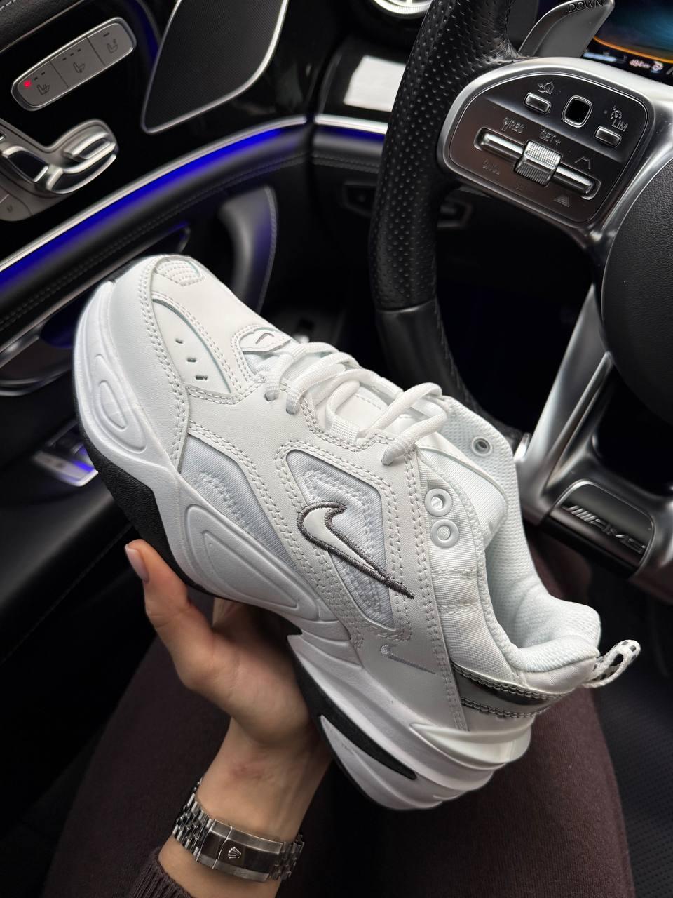 Чоловічі кросівки Nike M2K Tekno Essential White/Black (білі з чорним) спортивні NK053 Найк vkross, фото 1