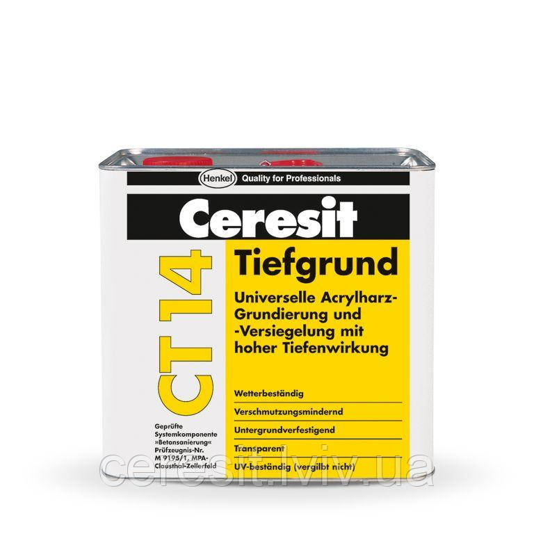 Ґрунтівка універсальна глибокопроникаюча (лак) Ceresit CT14 5л