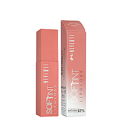 Блиск тінт для губ Neverti Soft Tint Lipgloss (NP802), 001 Рожево-коричневий