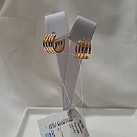 Срібні Сережки в позолоті Модні