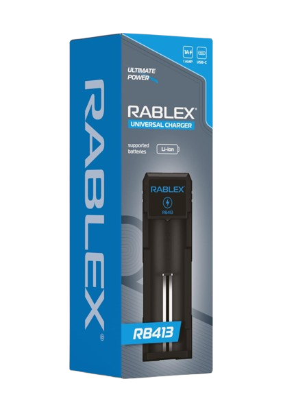 Зарядний пристрій Rablex RB413 1x18650 та ін./від USB/
