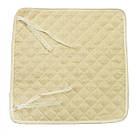 Подушка на стілець 39x39 см. Бежевий, накладка на стілець для дитини, подушка на зав'язках, сидіння на стілець, фото 3