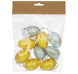 Набір великодніх підвісок Яйце 3.5*5см (9шт) 141-010