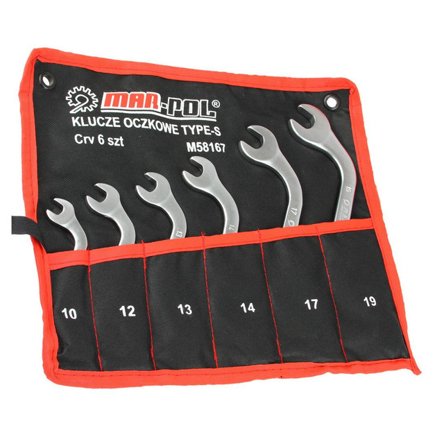Набор ключів комбінованих Type-S 10-19мм 6 шт Mar Pol M58167