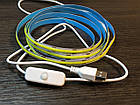 LED USB світильник із вимикачем 2 метри COB 5V, фото 7