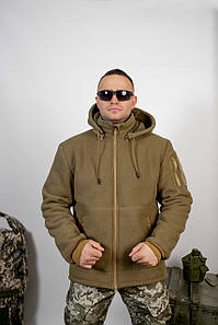 Парка кофта флісова на хутрі Traveler койот| Щільність: 520 гр/м