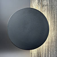 Світильник накладний світлодіодний 12Вт з контурною підсвіткою 3000К/4200K/6500K 900 Лм чорний IP65