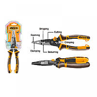 Багатофункціональні довгогубці 6 в 1 Profi 200 мм INGCO HMFLNP28200