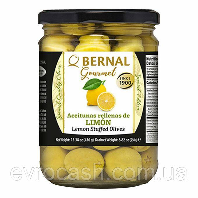 Оливки Bernal фаршировані лимоном 436 г суха вага 250 г 12 шт ящик