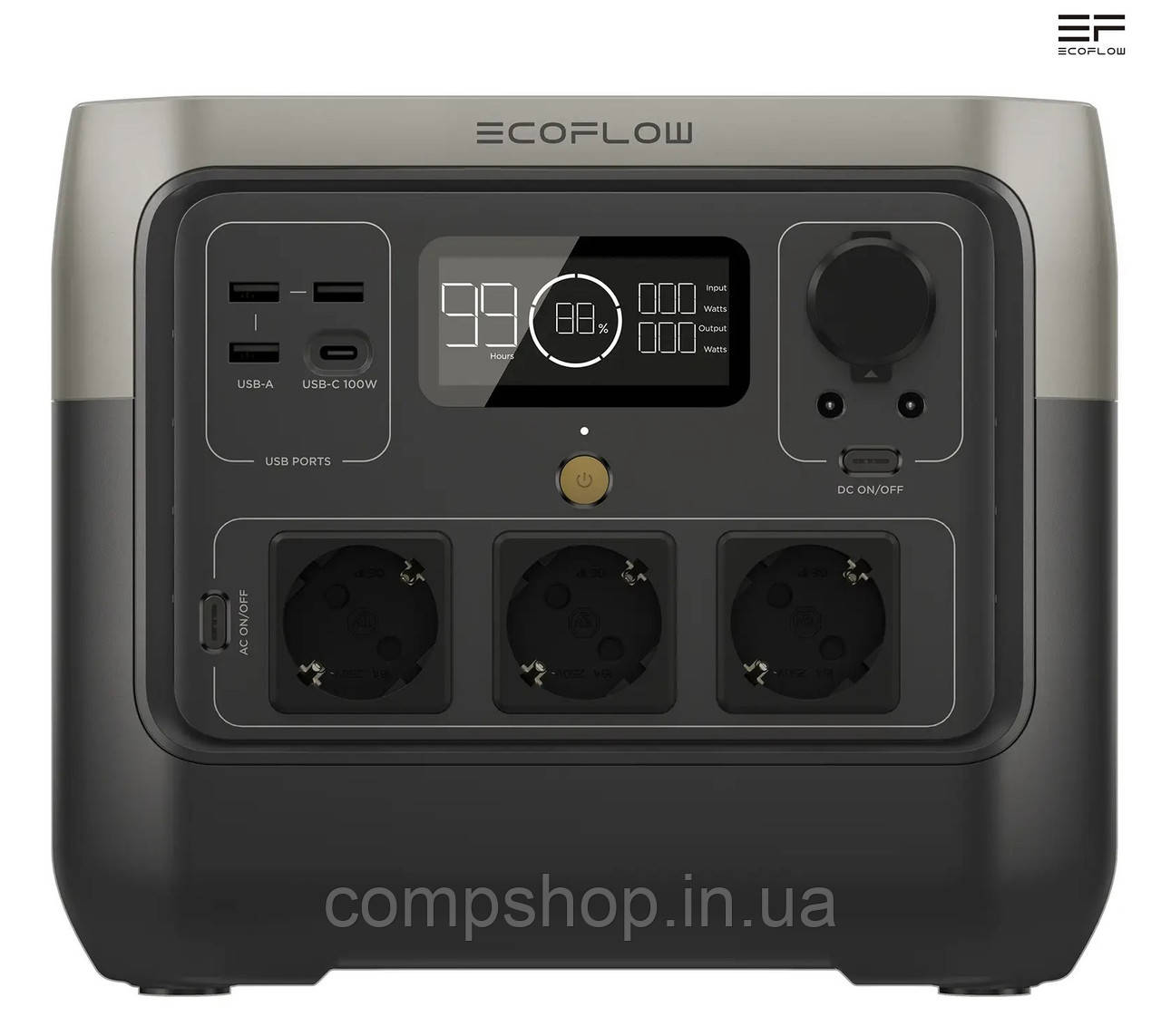 Зарядна станція EcoFlow River 2 Pro (ZMR620BEU)  1600Вт/ 768 Вт+год (LiFePO4) (код 144770), фото 1