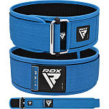 Пояс для важкої атлетики RDX RX1 Weight Lifting Belt BLUE-M, фото 5