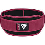 Пояс для важкої атлетики RDX RX5 Double Belt неопреновий Pink XS, фото 5