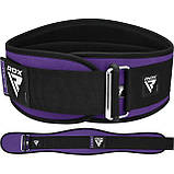 Пояс для важкої атлетики RDX RX3 EVA Curve неопреновий PURPLE-S, фото 6