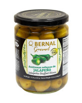 Оливки Bernal Gourmet фаршировані халапеньйо 436 гр 12 шт ящик