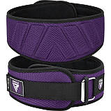 Пояс для важкої атлетики RDX RX4 EVA Curve неопреновий PURPLE S, фото 4