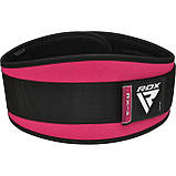Пояс для важкої атлетики RDX RX3 EVA Curve неопреновий SHARP PINK-XS, фото 3