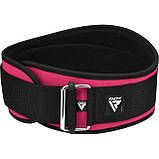 Пояс для важкої атлетики RDX RX3 EVA Curve неопреновий SHARP PINK-XS, фото 4
