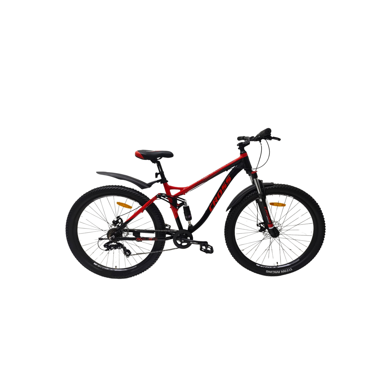 Велосипед Cross 29*3 AL Apache 2024 Рама-18 black-red
