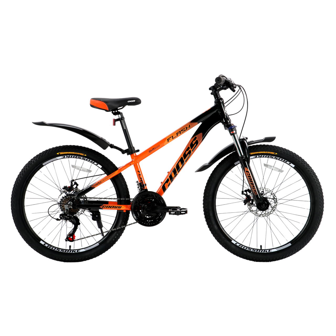 Велосипед Cross 24 AL Flash 2024 Рама-12 orange-black