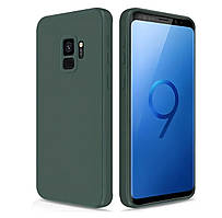 Чохол силіконовий софт тач для Samsung Galaxy S9 зелений з мікрофіброю