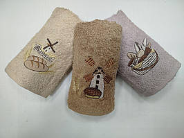 Набір 3 шт махрових рушників 40х60 хліб