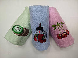 Набір 3 шт махрових рушників 40х60 фрукти