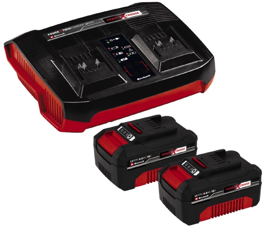 Комплект акумулятори + зарядний пристрій Einhell Twincharger Kit 18 V 4.0 Ah (4512112)