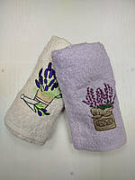 Набір 2 шт махрових рушників 40х60 лаванда