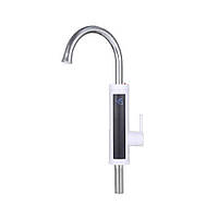 Кран-водонагрівач проточний AQUATICA s89 3.3 кВт для кухні вилив вухо на гайці з дисплеєм і термостатом (W)