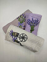 Набір 3 шт вафельних рушників 40х60 лаванда