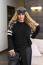 Жіночий світшот зі вставками "Artes"| Батал