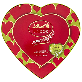 Коробка шоколадних цукерок Lindt Lindor Scatola Cuore Pistacchio 82г