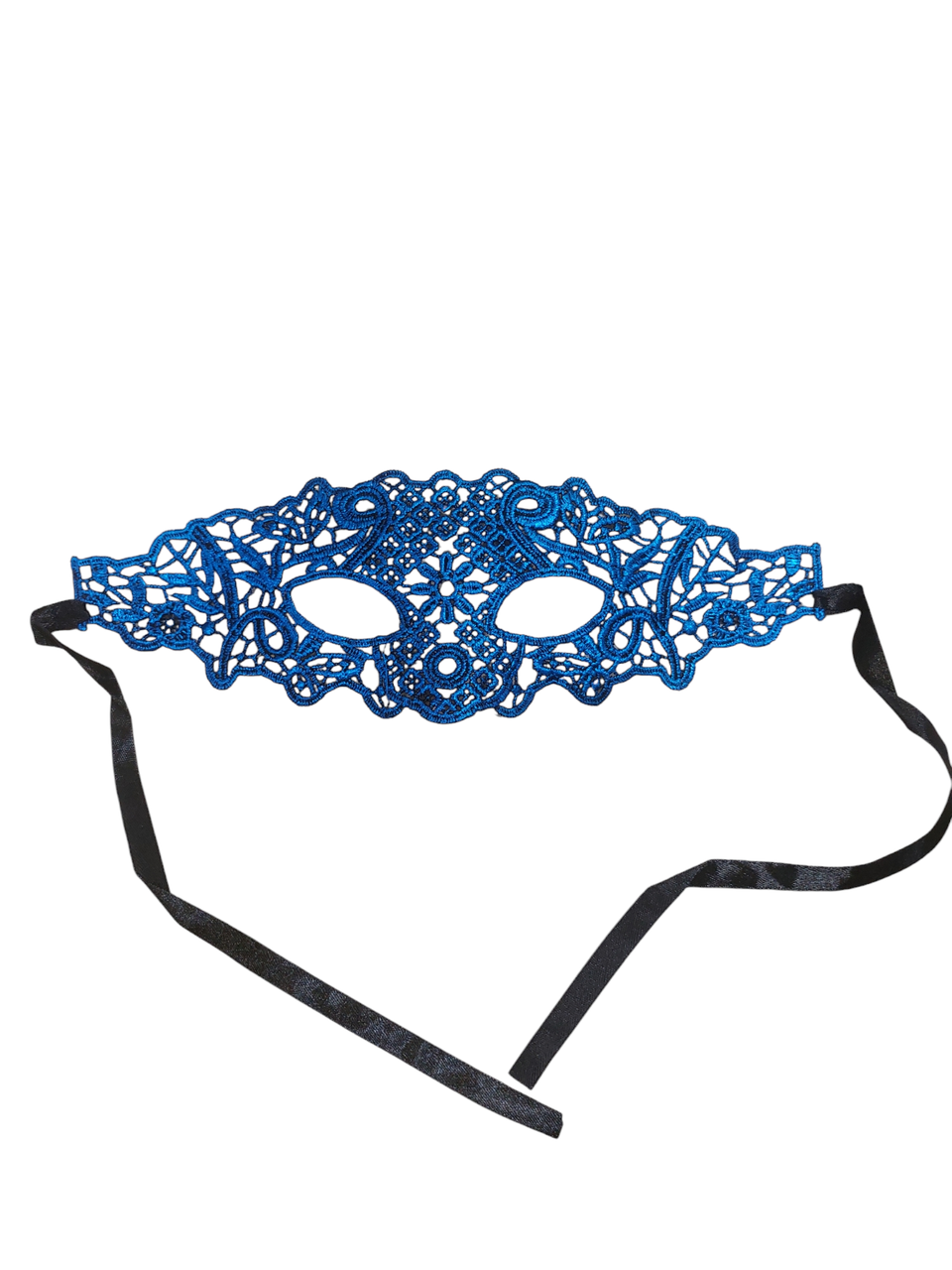 Маска венеціанська на лице one size синій, фото 1
