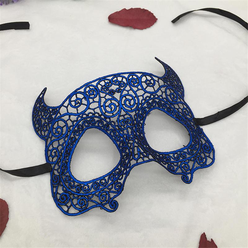 Карнавальна масска для обличчя one size синій, фото 1