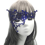 Карнавальна маска для вечірки one size синій, фото 3