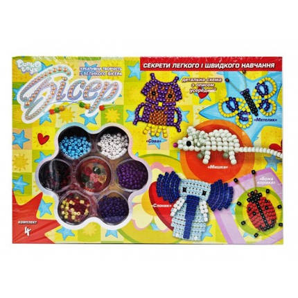 Бісер середній Б6-4 коробка 28 5*19* 5*3 см ТМ Danko Toys, фото 1