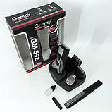 Машинка для стрижки 10в1 GEMEI GM-592, тример для бороди, триммер бездротової. Колір: чорний, фото 6