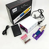 Фрезер для манікюру з педаллю для ноги DM4, потужний манікюрний фрезер, фрезер з насадками для манікюру, фото 10